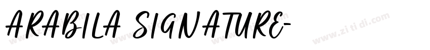 ARABILA SIGNATURE字体转换
